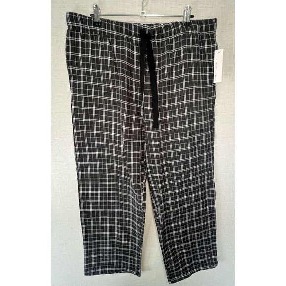 NWT Jaclyn Intimates Grey and White Plaid Soft Lounge/Pajama Pants - Picture 1 of 4